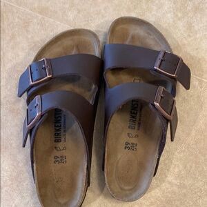 Birkenstock Dark Brown Double Strap Sandals